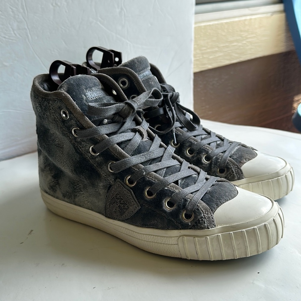 PHILIPPE MODEL High-Top Blue Sneakers-Sz EU38